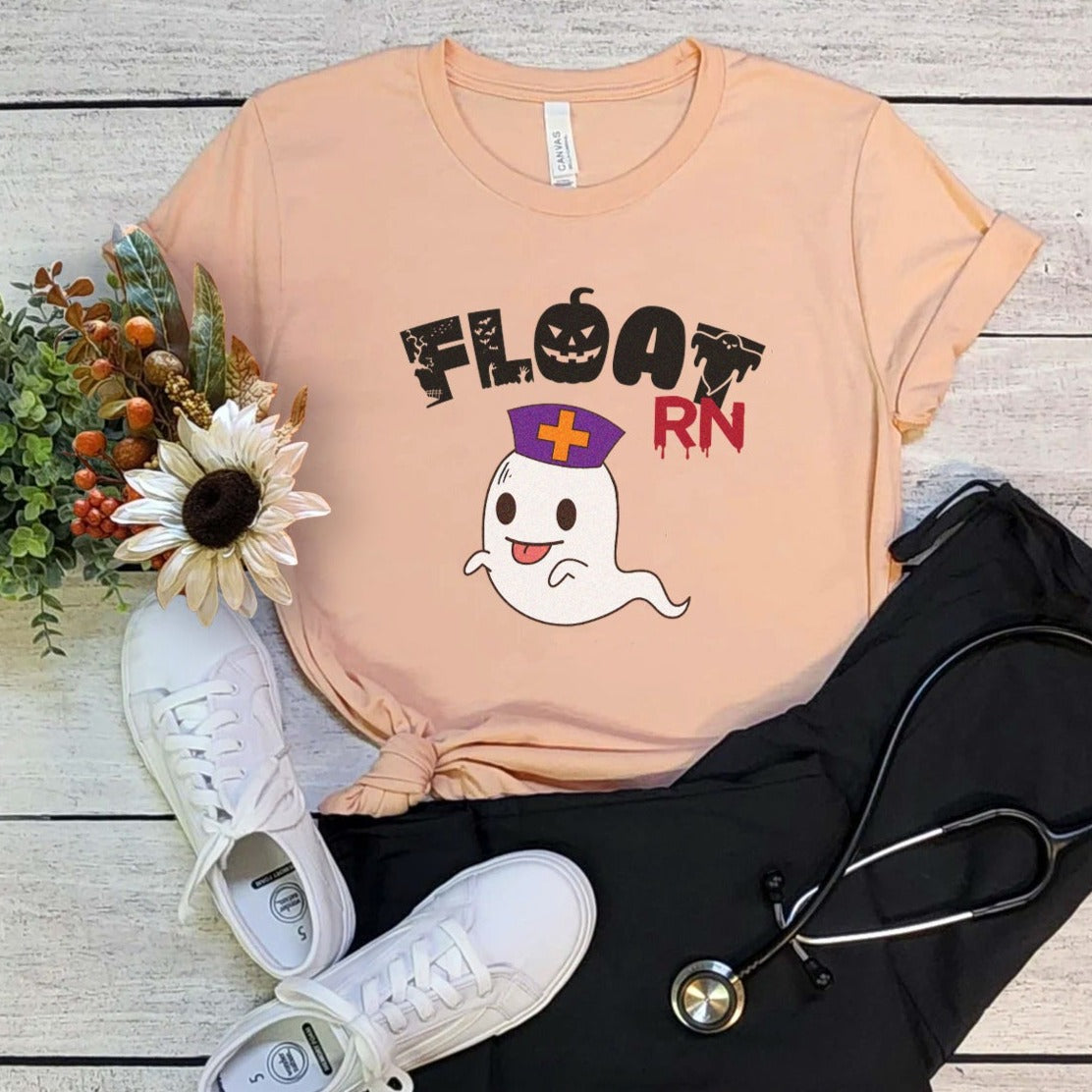 floatrnghostpeach Float Nurse Ghost T-Shirt - Image 5