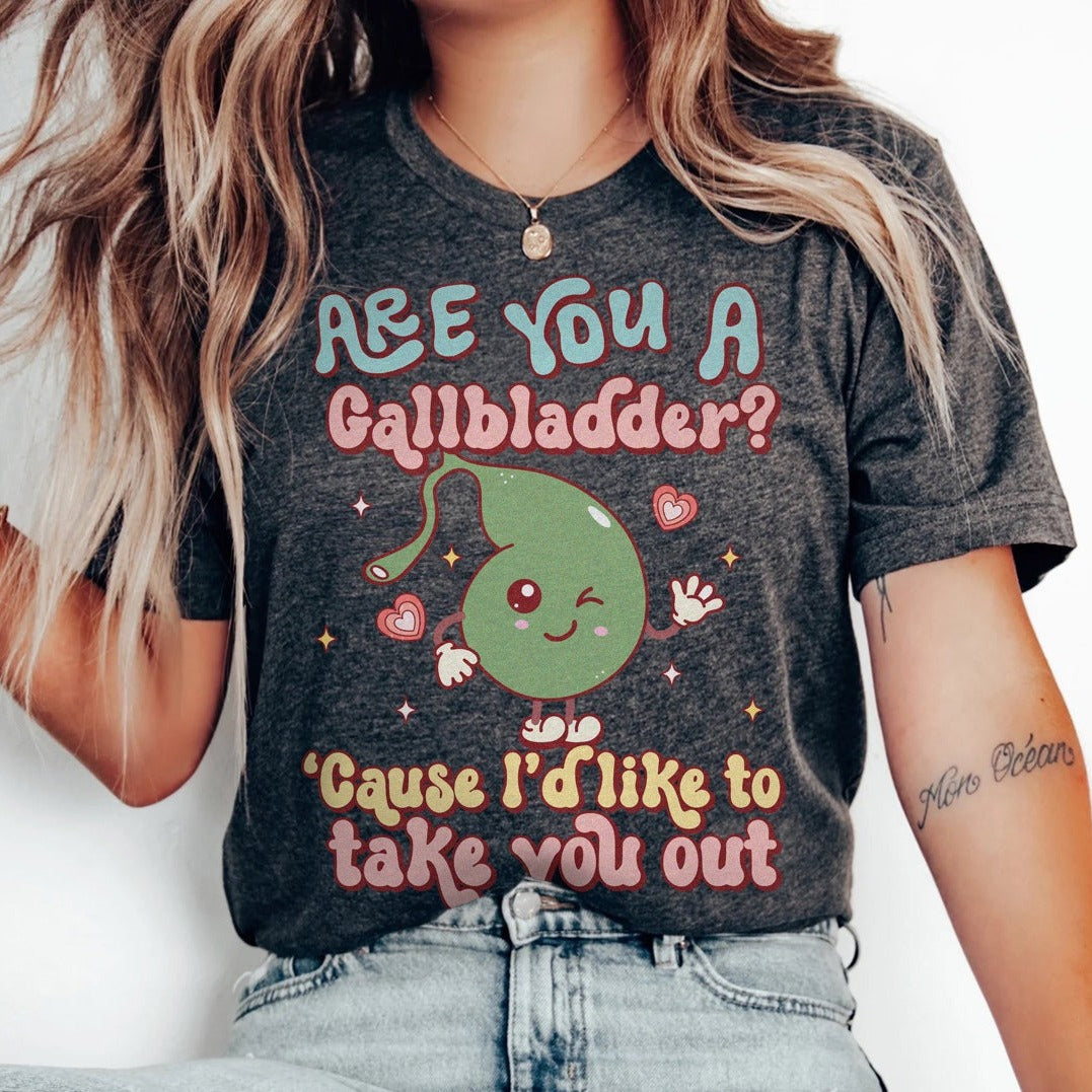 gallbladderdarkgrey Gallbladder Valentine's Day T-Shirt - Image 5