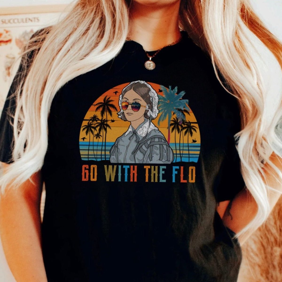 Go with the Flo Sunset T-Shirt - Image 1