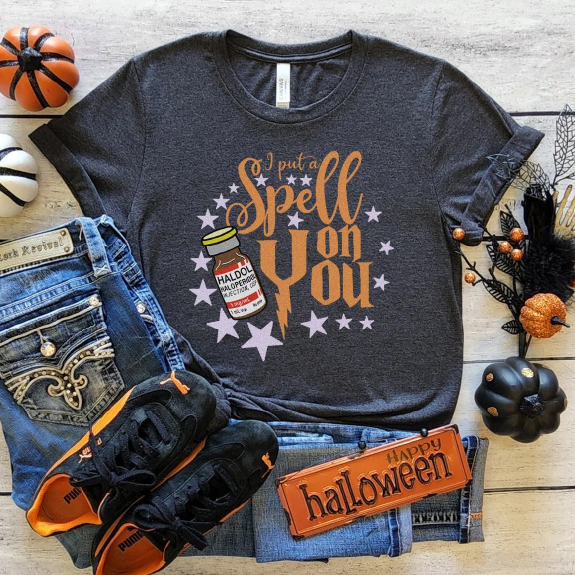 haldolspelldarkgray Haldol Spell On You T-Shirt - Image 3