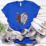 Floral Brain Heart Anatomy T-Shirt - Image 10