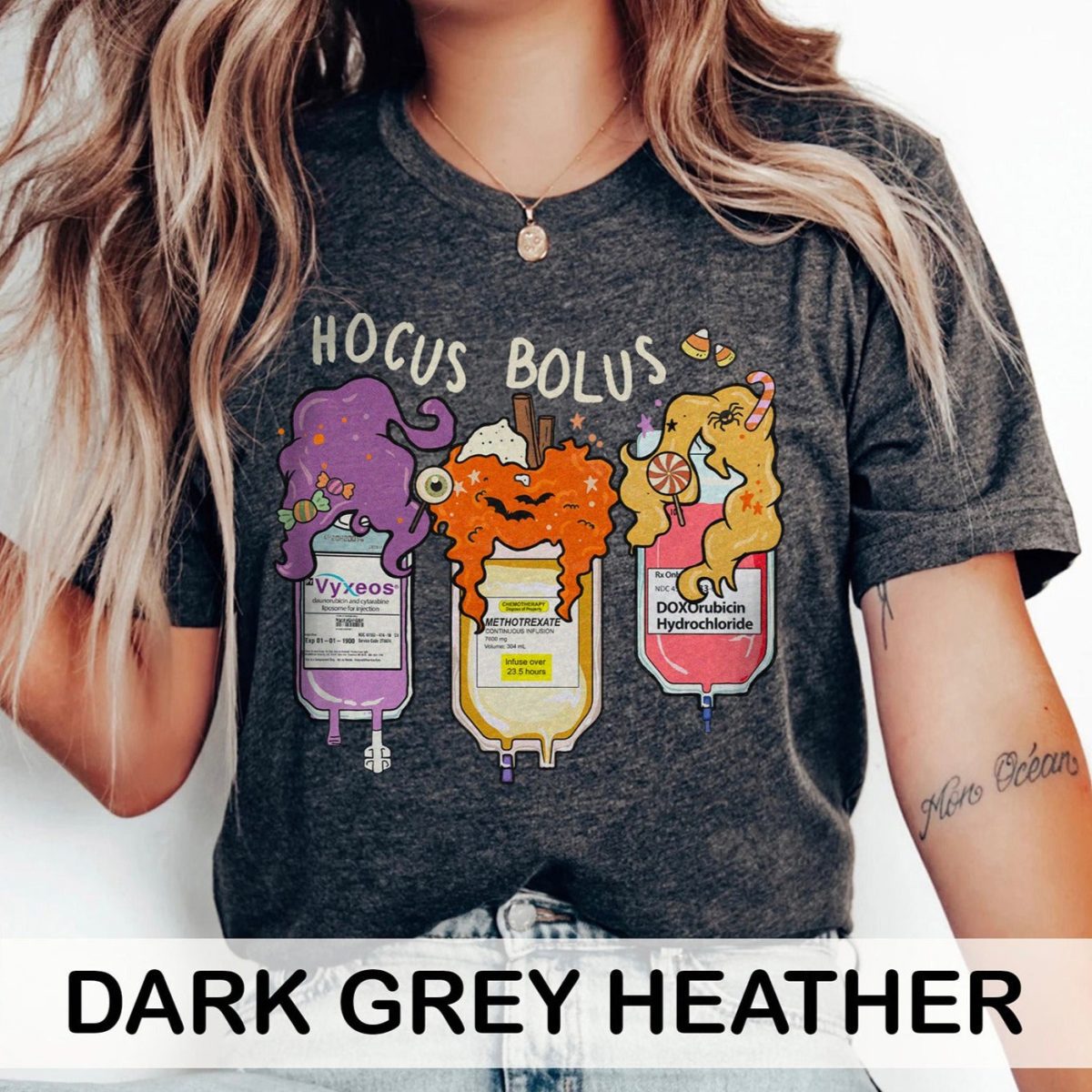 Hocus Bolus Trio - Oncology Edition T-Shirt - Image 7