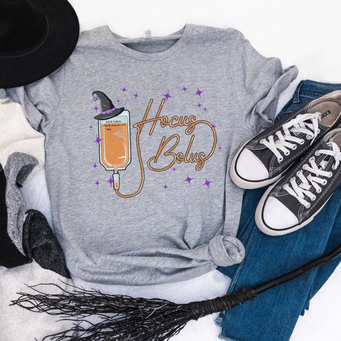 hocusbolusgraycopy Hocus Bolus T-Shirt - Image 4
