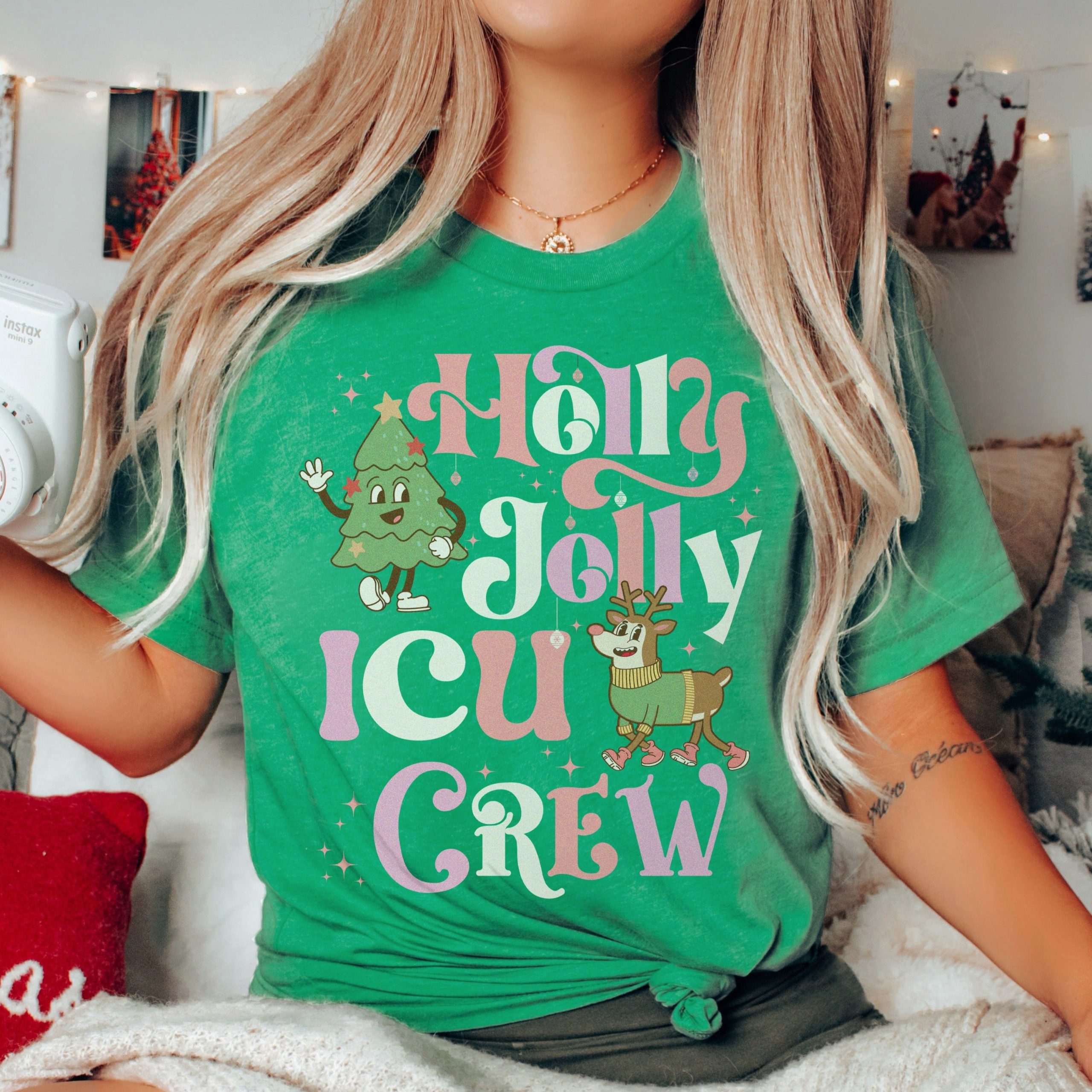 hollyjollyicucrewkelly Holly Jolly ICU Crew T-Shirt - Image 4