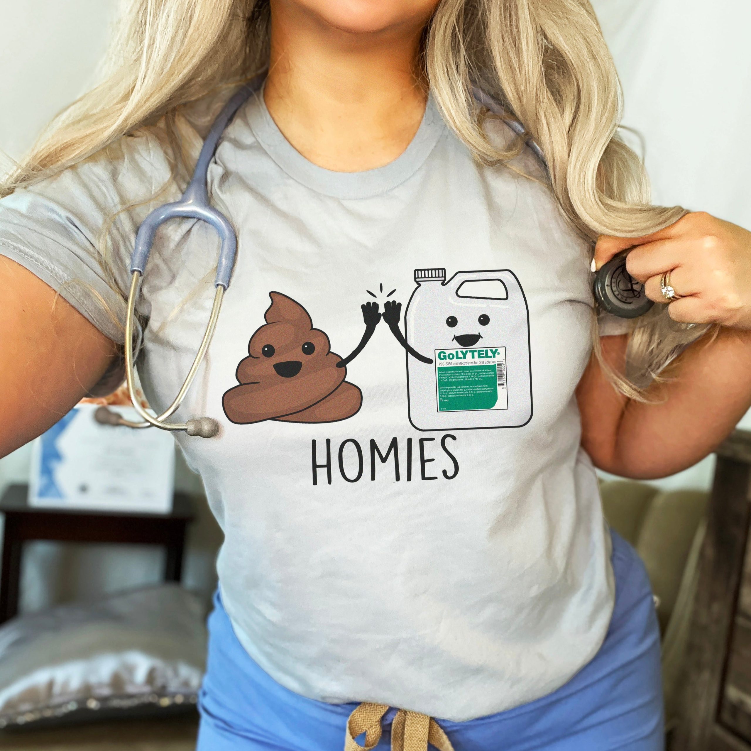 homiesgolytelylightblue Golytely Homies T-Shirt - Image 1