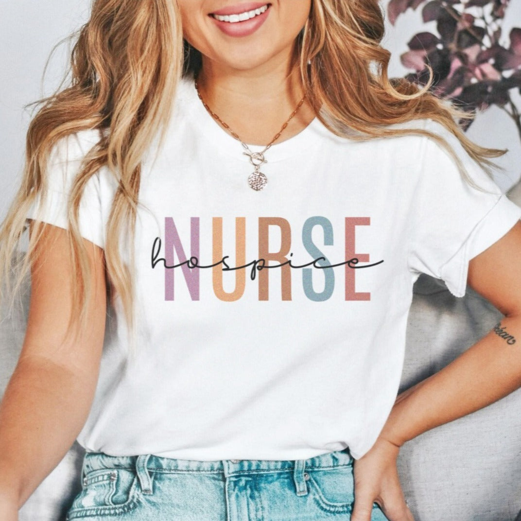 hospicenursewhite Hospice Nurse T-Shirt - Image 1