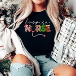 Hospice Nurse Christmas T-Shirt - Image 5