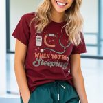 ICU When You're Sleeping Nurse T-Shirt - Image 2