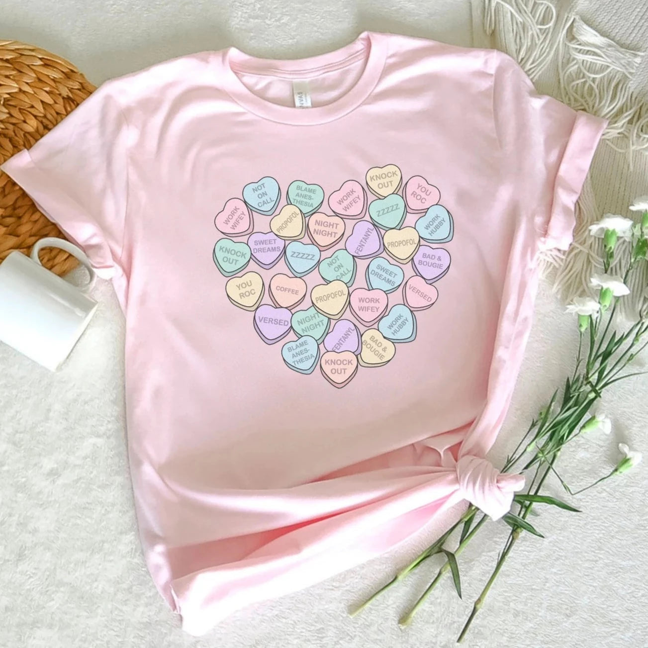 il_1588xN.3627082112_f28i CRNA Conversation Hearts T-Shirt - Image 7