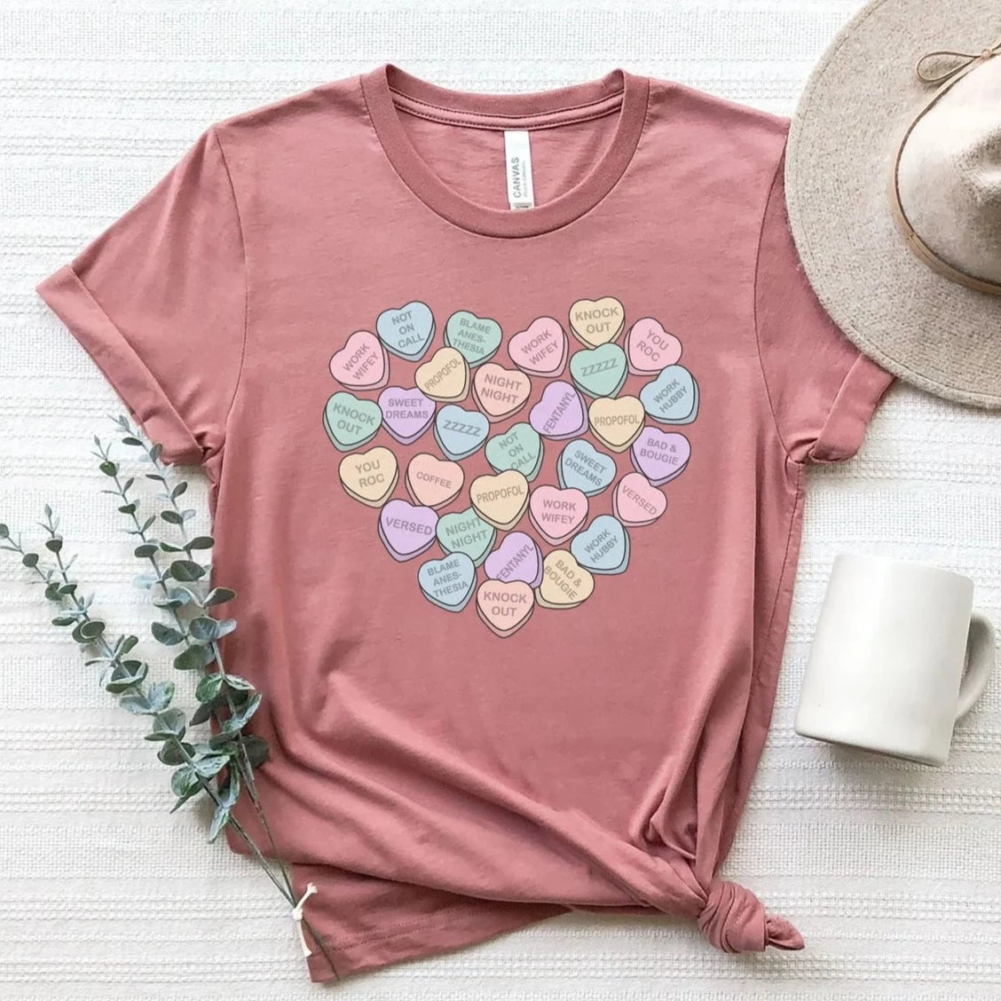 il_1588xN.3674695049_4a25 CRNA Conversation Hearts T-Shirt - Image 9