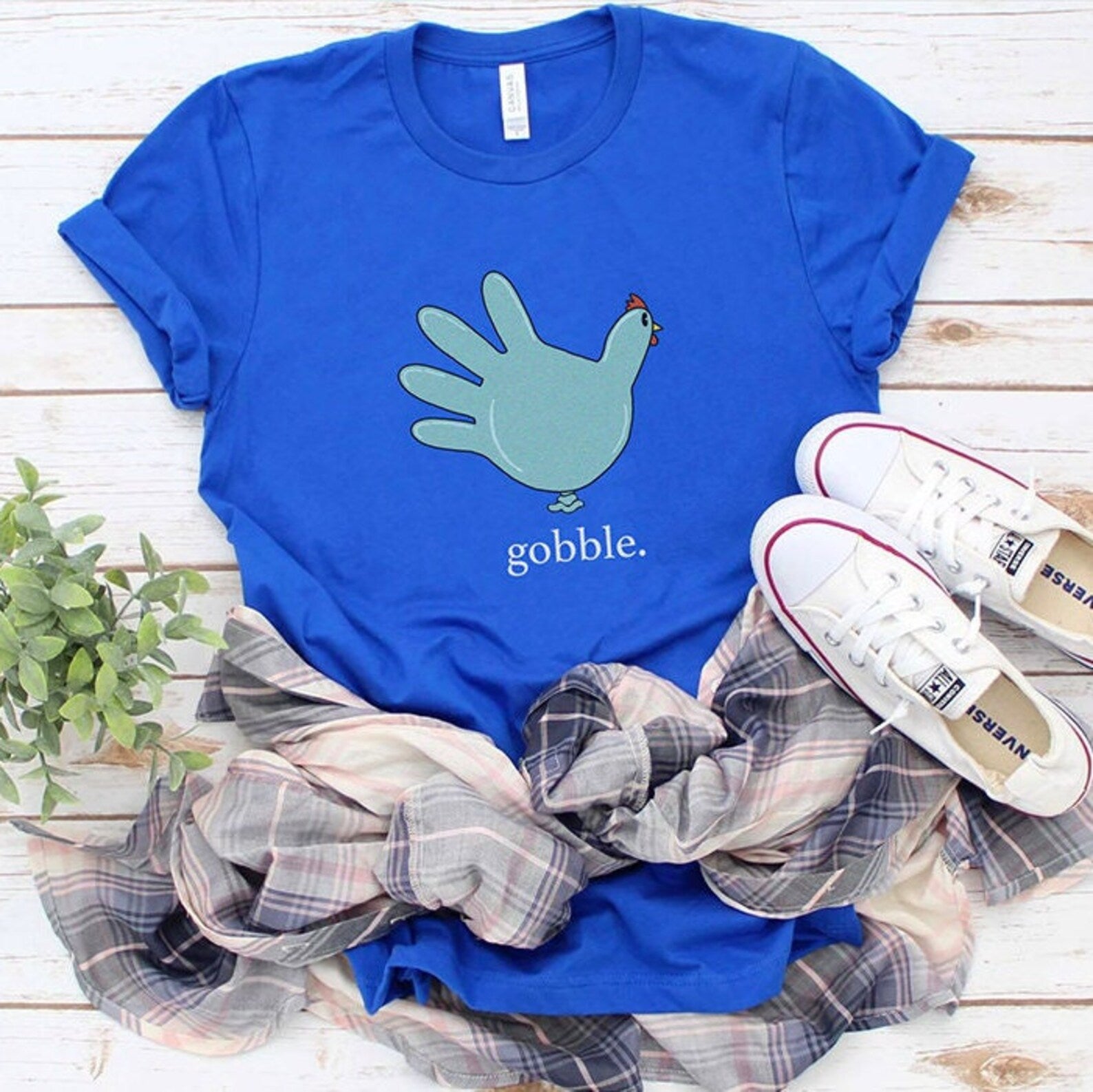 il_1588xN.4303470601_o1o4 Gobble Turkey Glove T-Shirt - Image 7