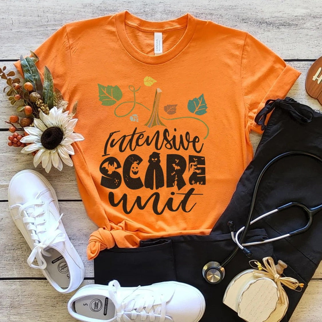 intensivescareorangecopy Intensive Scare Unit T-shirt - Image 2
