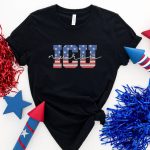 Stars & Stripes ICU Nurse T-Shirt - Image 4