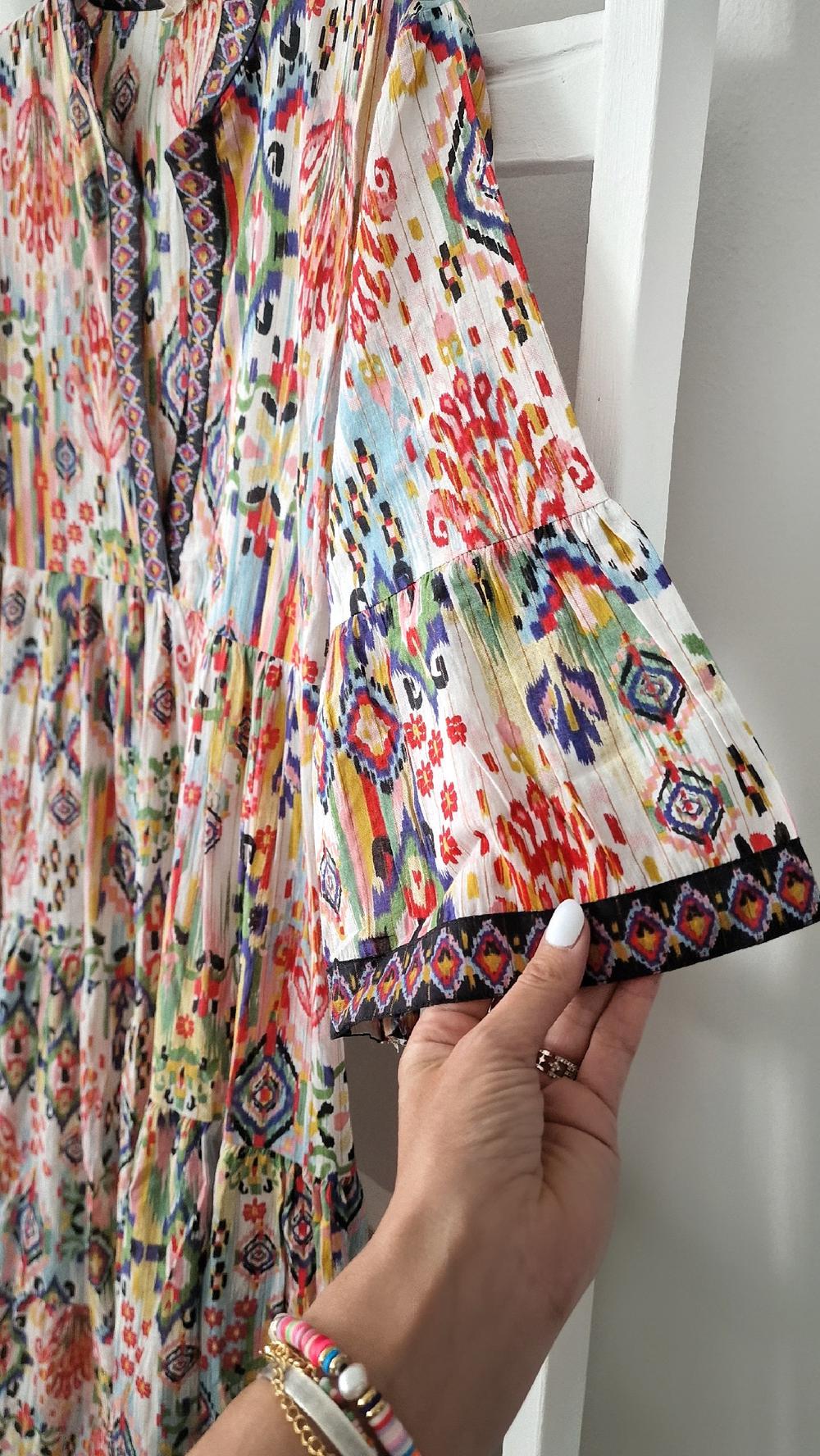 lQLPJwBwoBejsBLNCHDNBMCwpp9-ZAZaSN8ELSBKaoAbAQ_1216_2160.jpg Attractive 3/4 Sleeve Print Midi Dress - Image 3