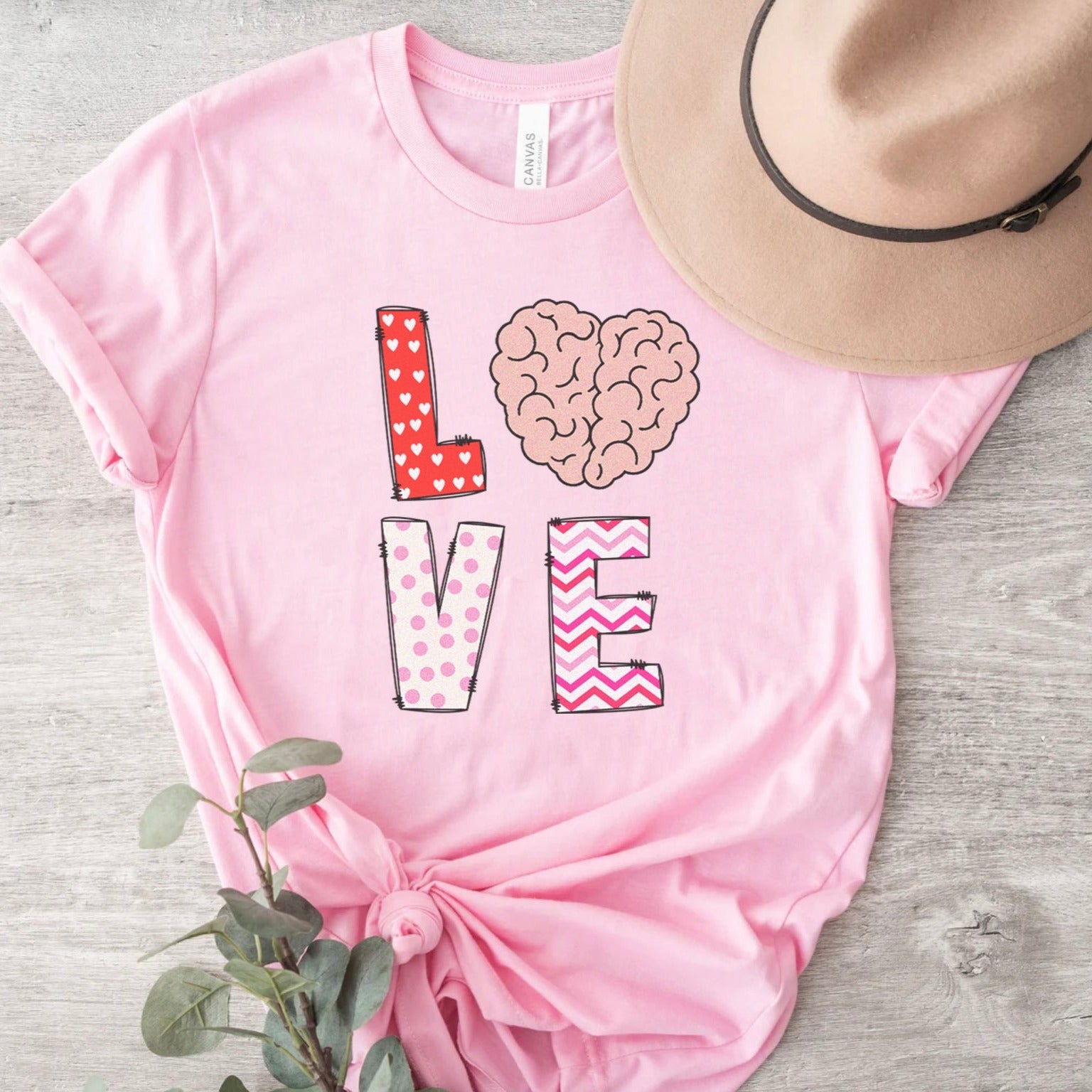 lovebrainpink Love with Brain T-shirt - Image 8