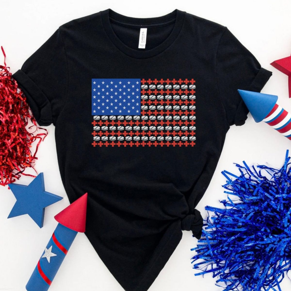 Medical USA Flag T-Shirt - Image 4
