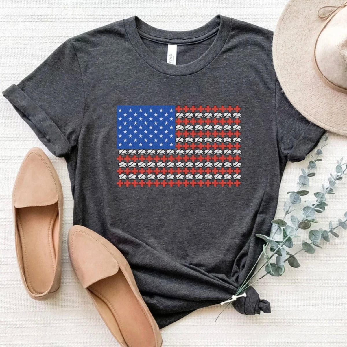 Medical USA Flag T-Shirt - Image 5
