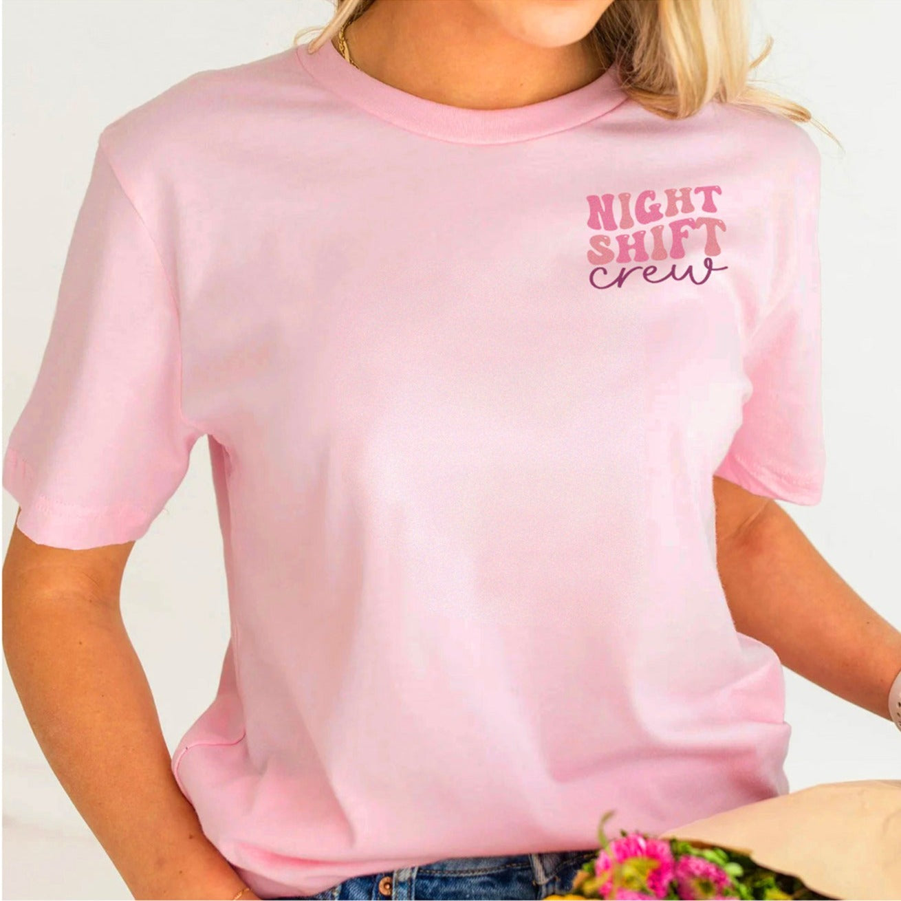 nightshiftcrewcolorsshopify_03a914af-0d1f-450c-b427-c6a672a3982b In My Night Shift Era (Design on Back) T-Shirt - Image 9