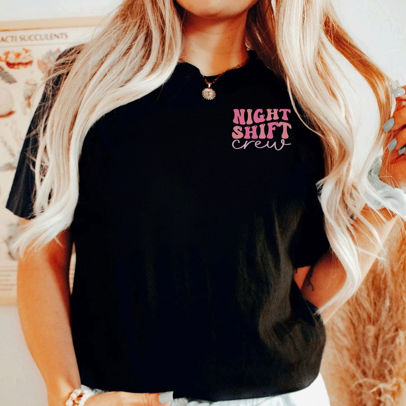 nightshiftcrewcolorsshopify_b56084f5-eadb-40d9-937c-8c12a56af437 In My Night Shift Era (Design on Back) T-Shirt - Image 10