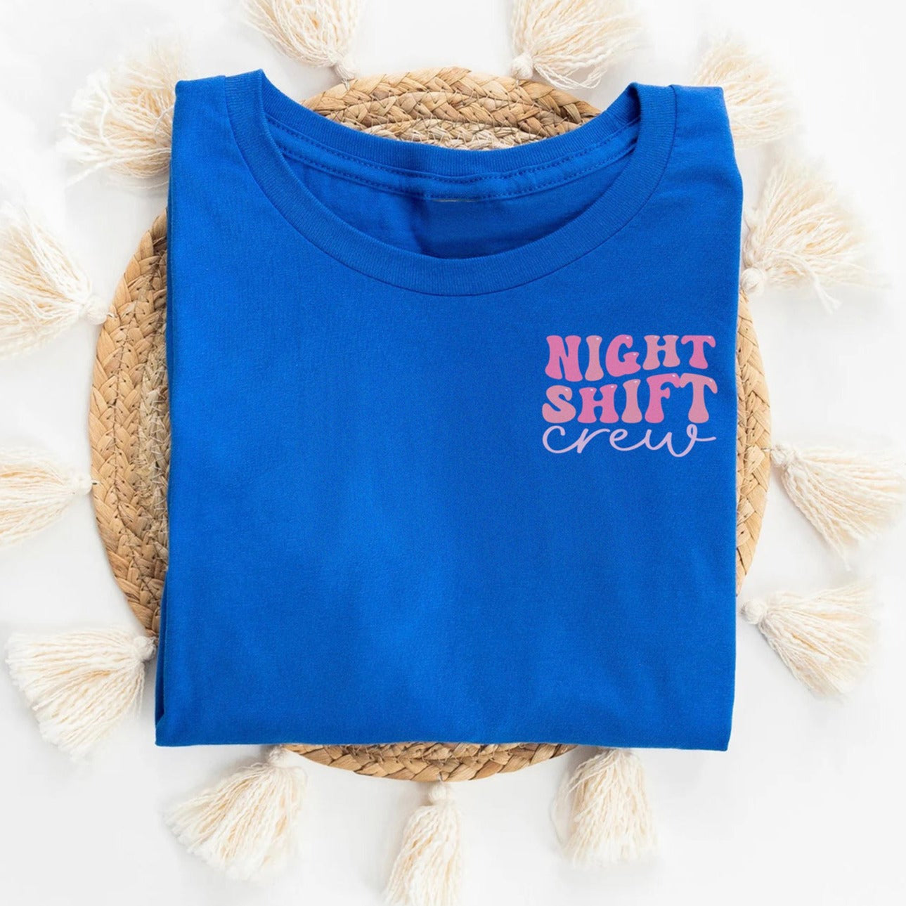 nightshiftcrewcolorsshopify_bea331b5-a339-4201-a4cb-8d3e5e3f2f99 In My Night Shift Era (Design on Back) T-Shirt - Image 8