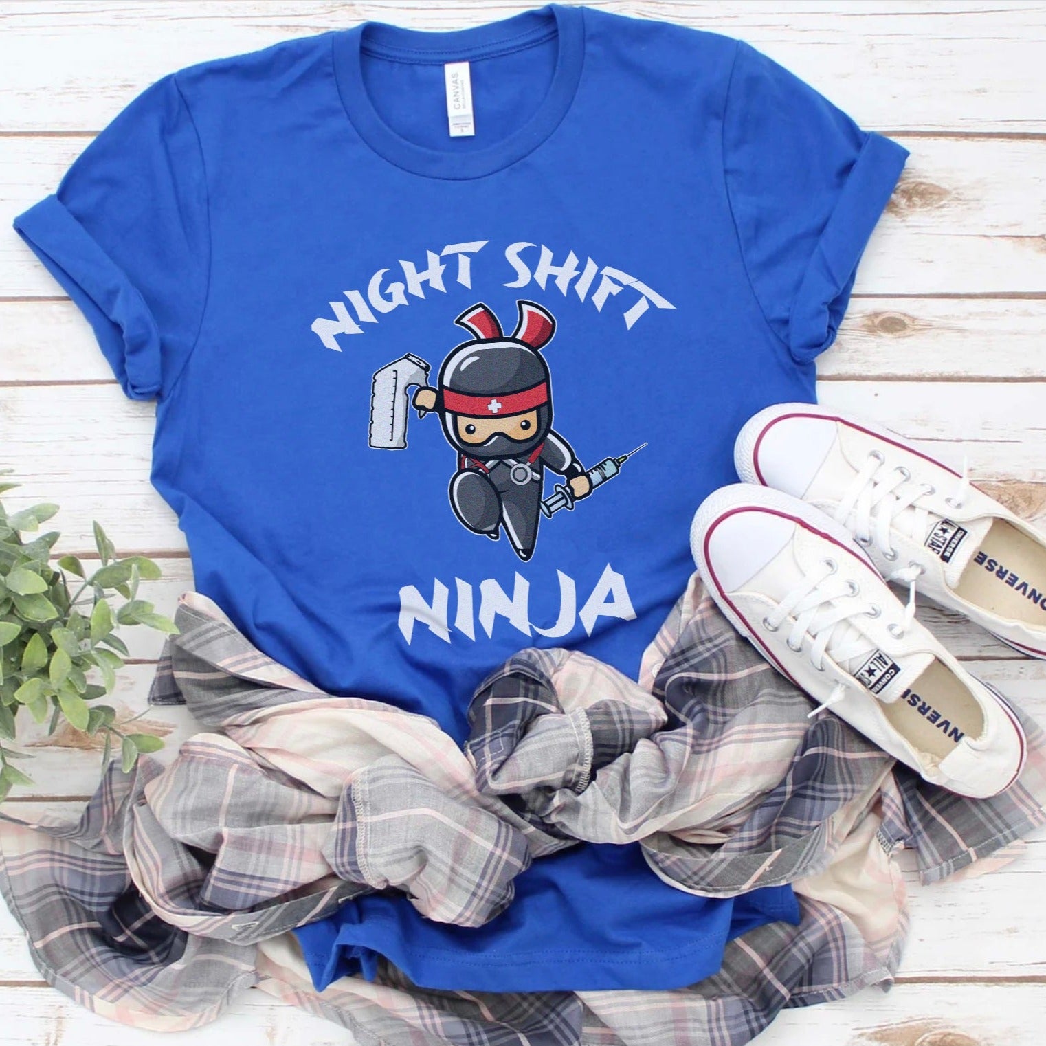 nightshiftninjablue Night Shift Ninja T-Shirt - Image 5