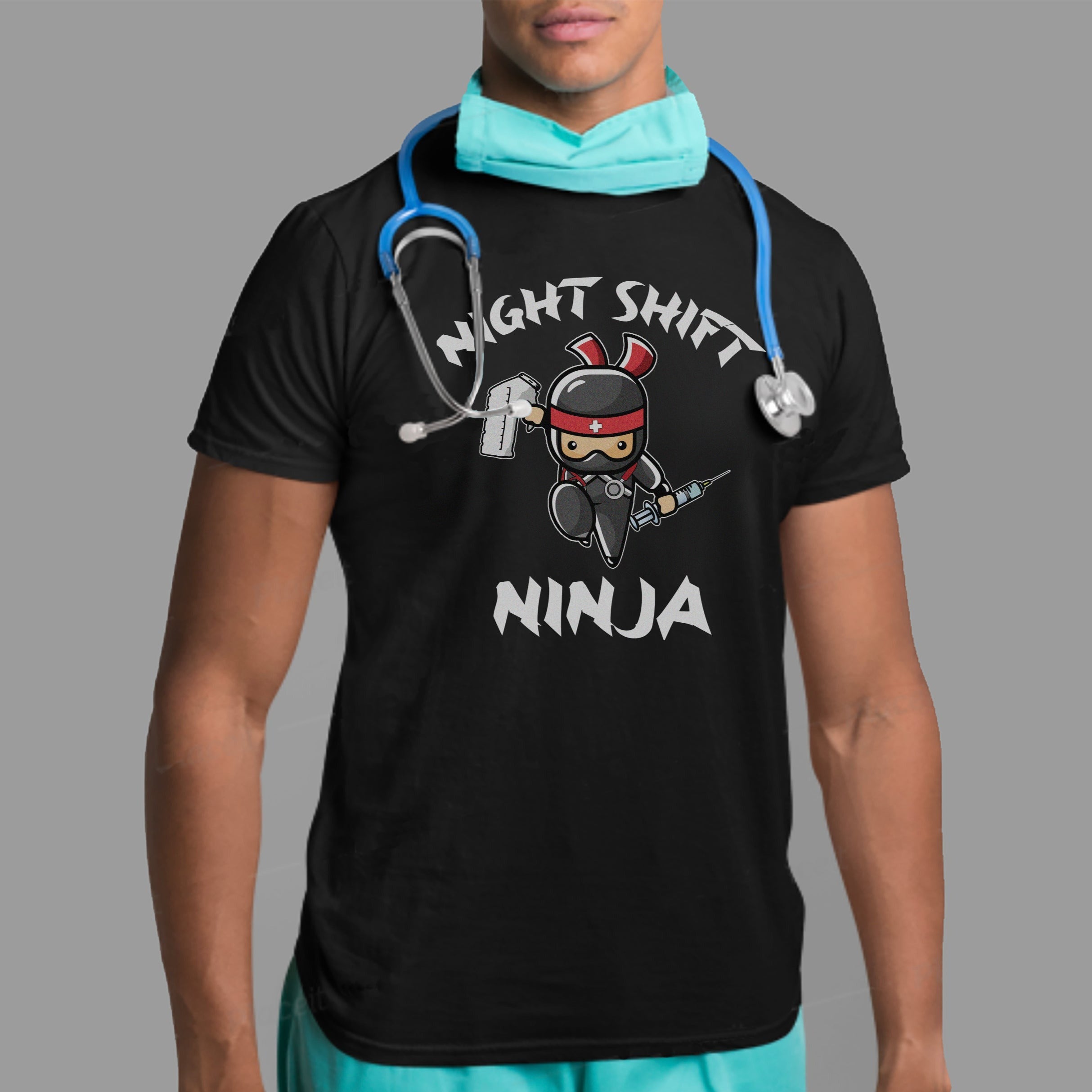 ninjablack Night Shift Ninja T-Shirt - Image 2