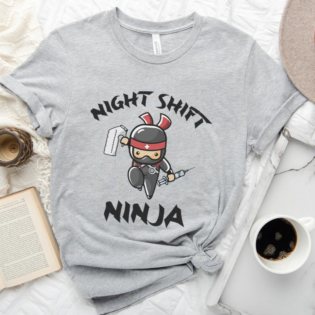 ninjagray Night Shift Ninja T-Shirt - Image 7