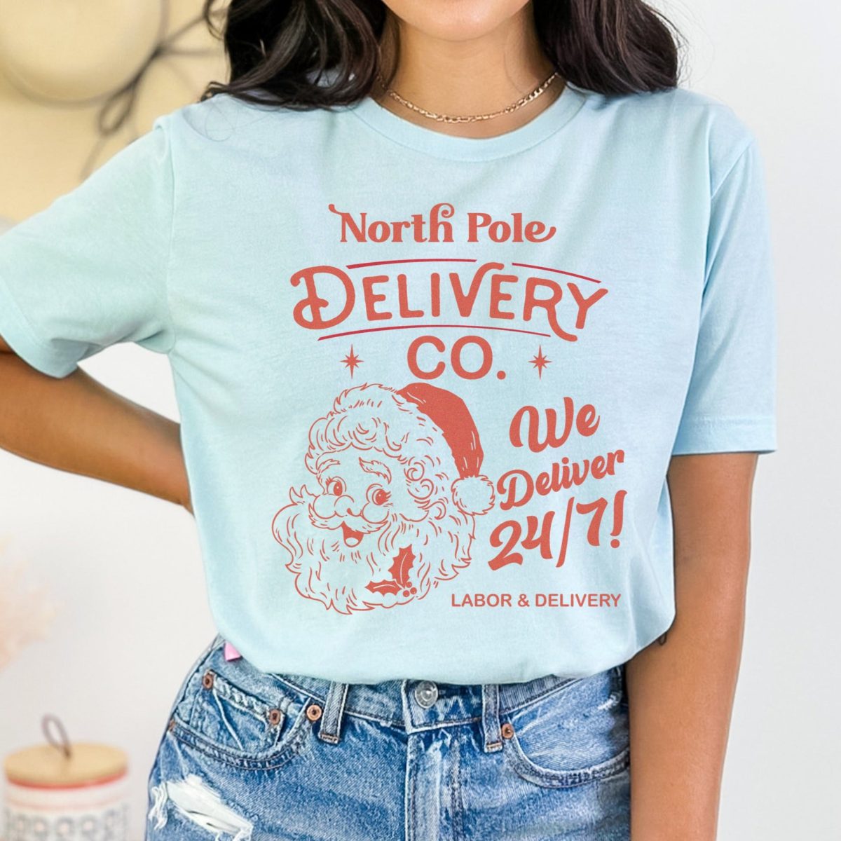 North Pole Delivery Co. Labor & Delivery T-Shirt - Image 4