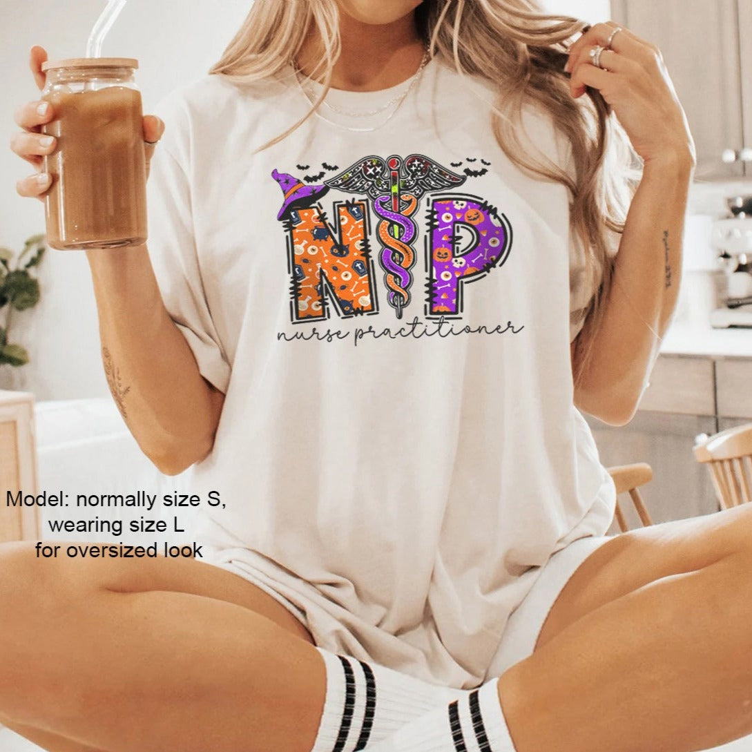 nphalloweennatural Nurse Practitioner Halloween T-Shirt - Image 2