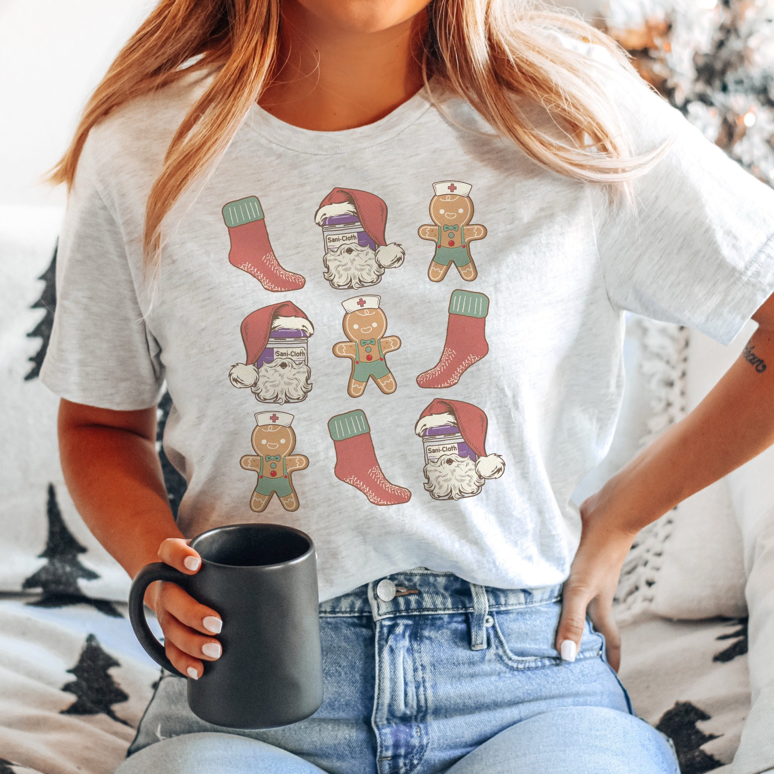 nursechristmasinarowashshirt Hospital Christmas Items in a Row T-Shirt - Image 3