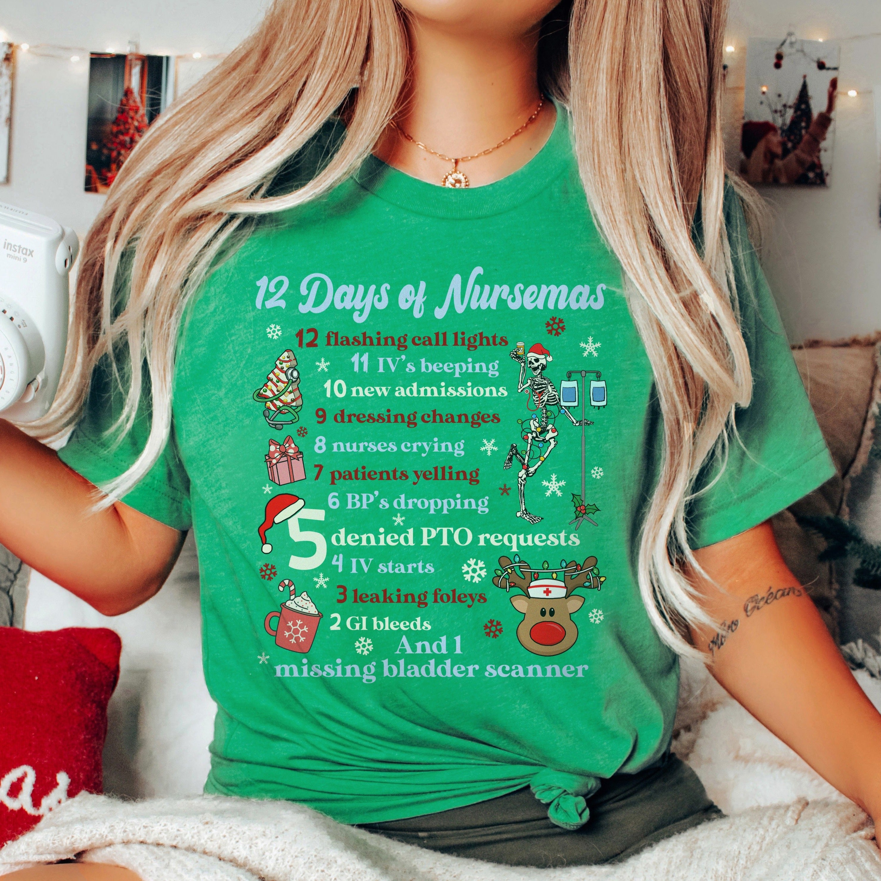 nursemasgreen2 12 Days of Nursemas T-Shirt - Image 6