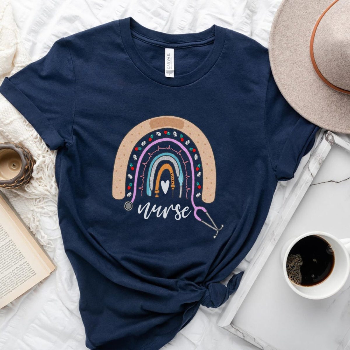 Nurse Rainbow T-Shirt - Image 7