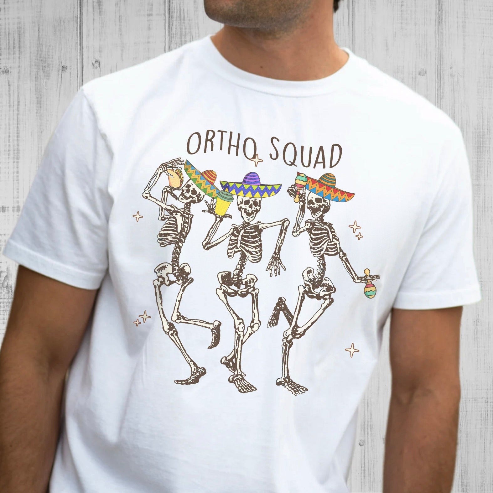 orthosquadcincodemayowhite Ortho Squad Cinco de Mayo T-shirt - Image 3