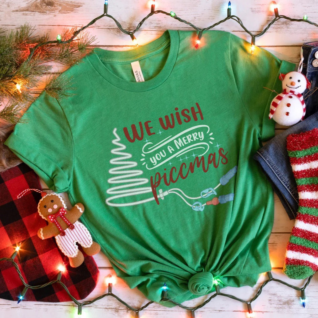 piccmasgreen Merry PICCmas T-Shirt - Image 1