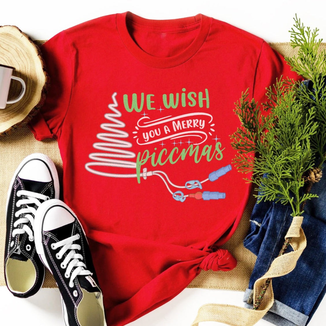 piccmasred Merry PICCmas T-Shirt - Image 2