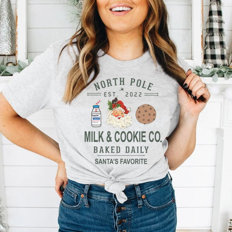 propofolmilkxmasashcopy North Pole Milk & Cookie Co. T-Shirt - Image 7