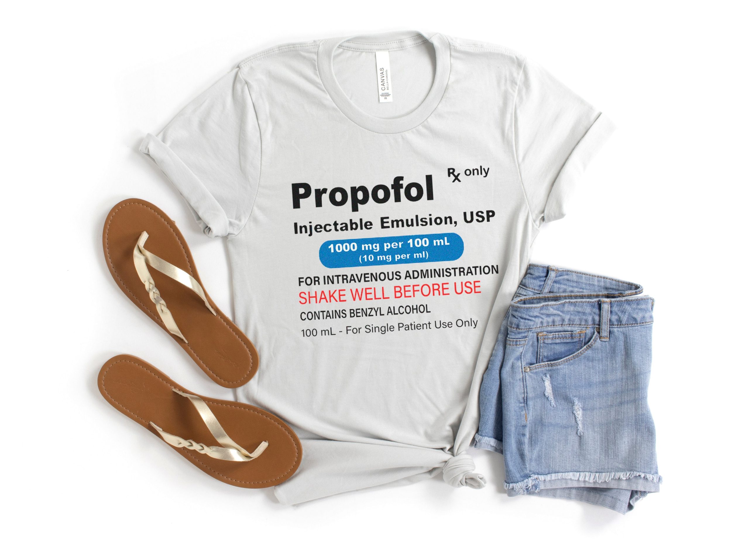 propofolsilver Propofol Label T-Shirt - Image 3