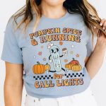 Pumpkin Spice & Running for Call Lights T-Shirt - Image 9