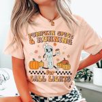 Pumpkin Spice & Running for Call Lights T-Shirt - Image 6