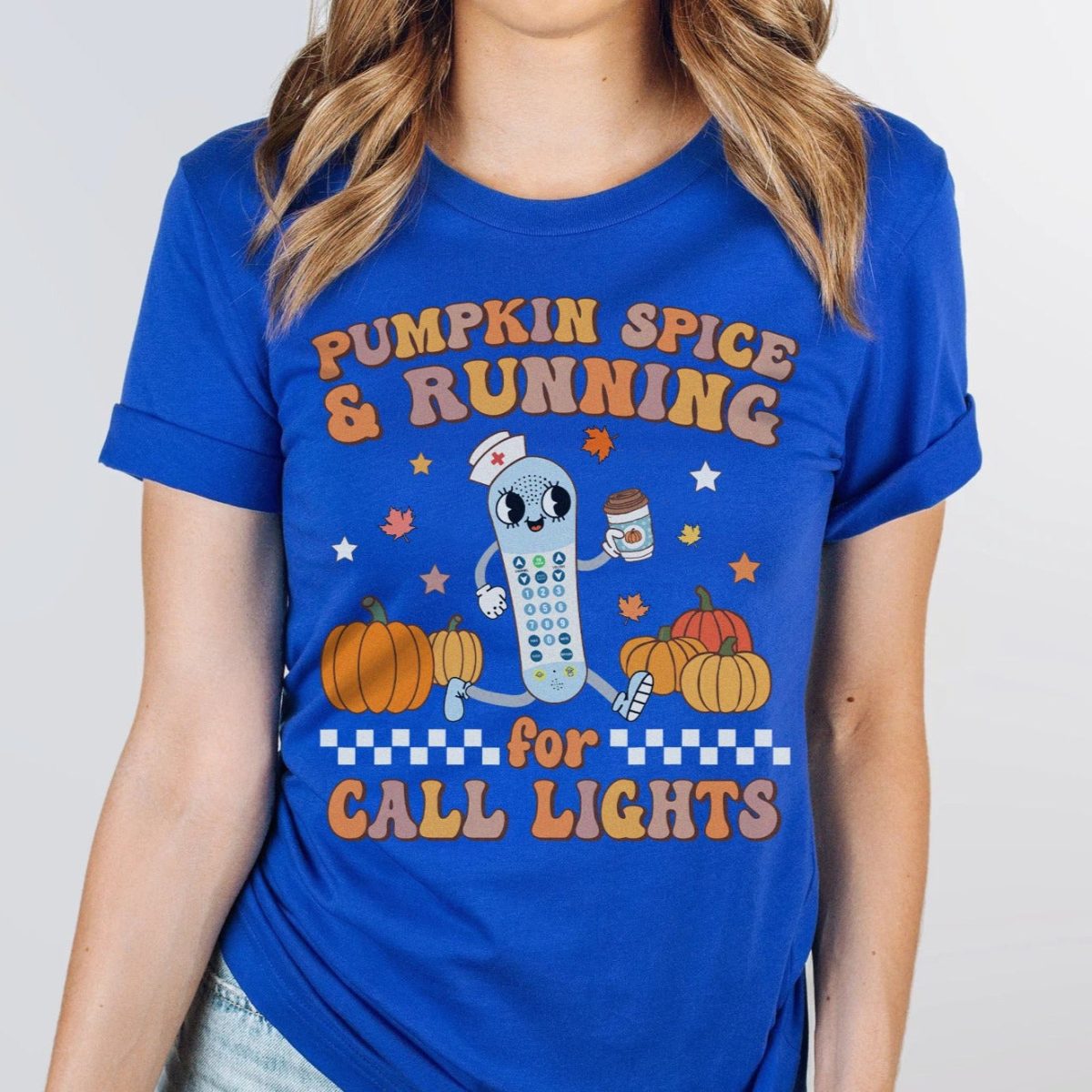 Pumpkin Spice & Running for Call Lights T-Shirt - Image 12
