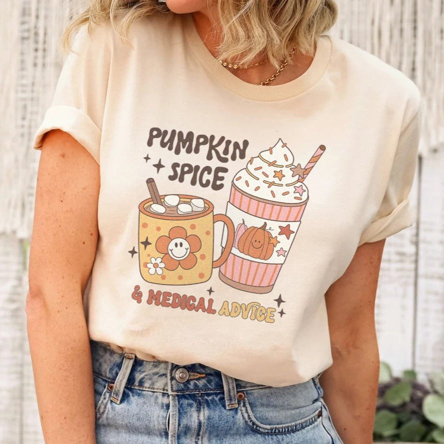 pumpkinspicemedicaladvicenatural Pumpkin Spice & Medical Advice T-Shirt - Image 4