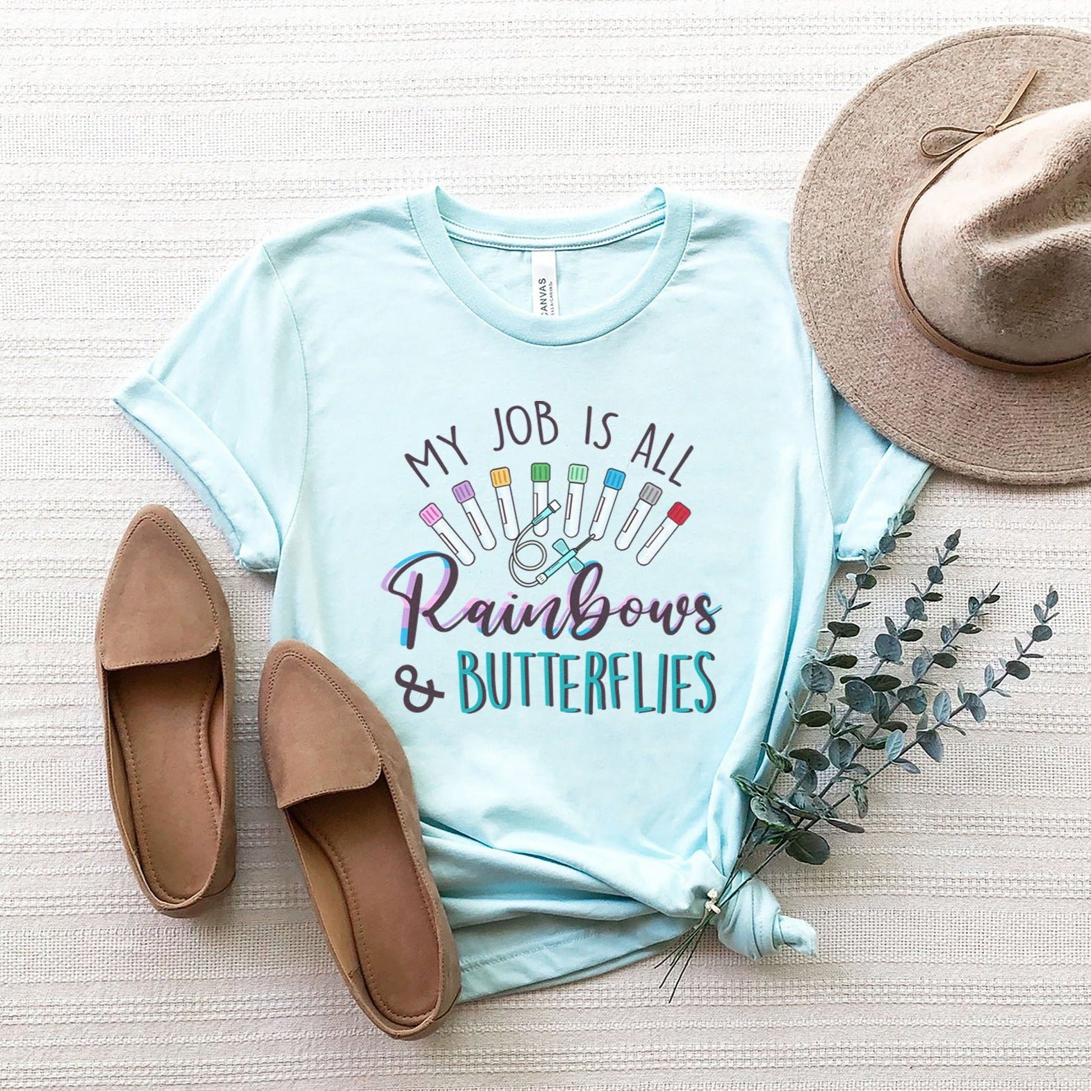 rainbowsiceblue My Job is All Rainbows and Butterflies T-shirt - Image 4