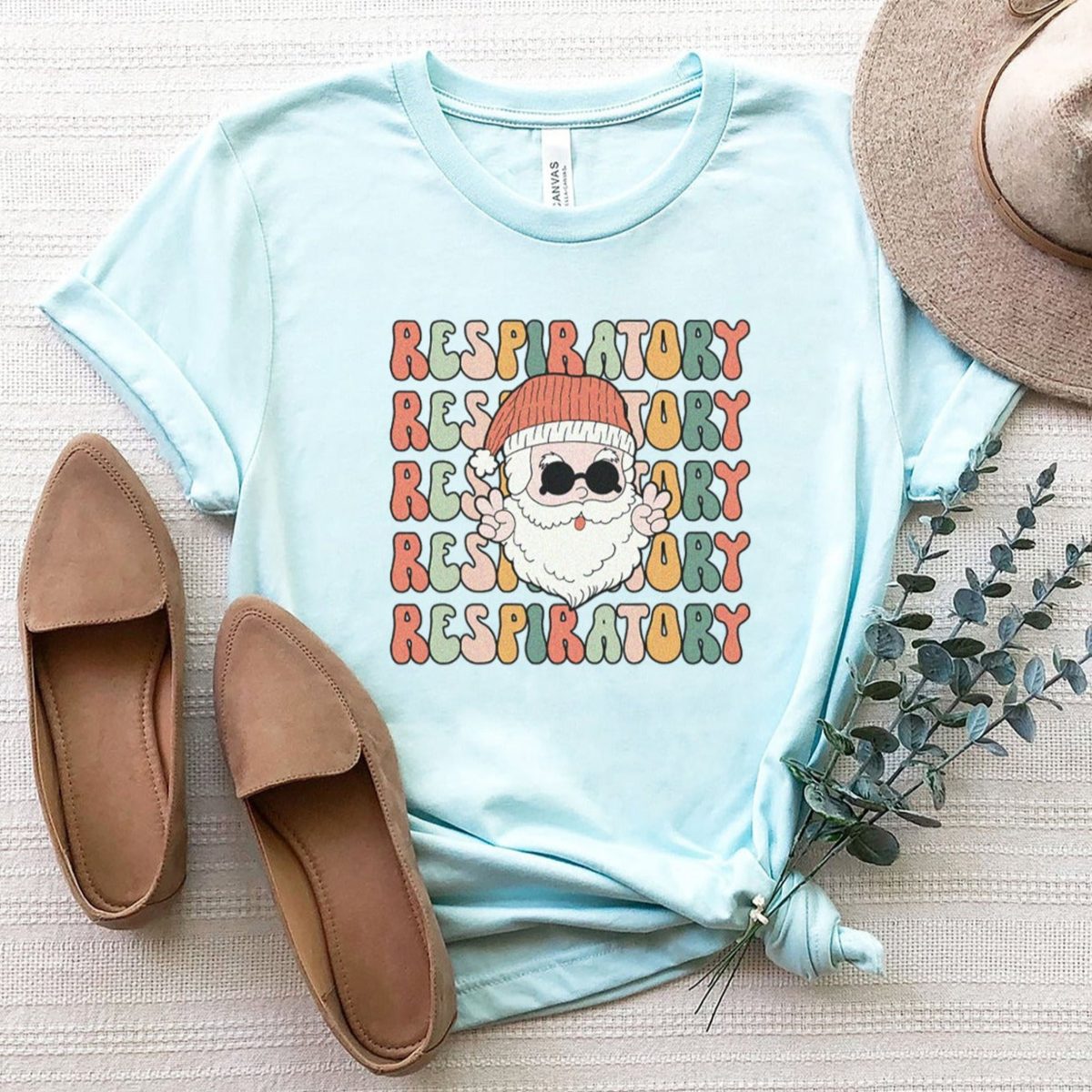 Retro Respiratory Therapist Christmas T-Shirt - Image 5