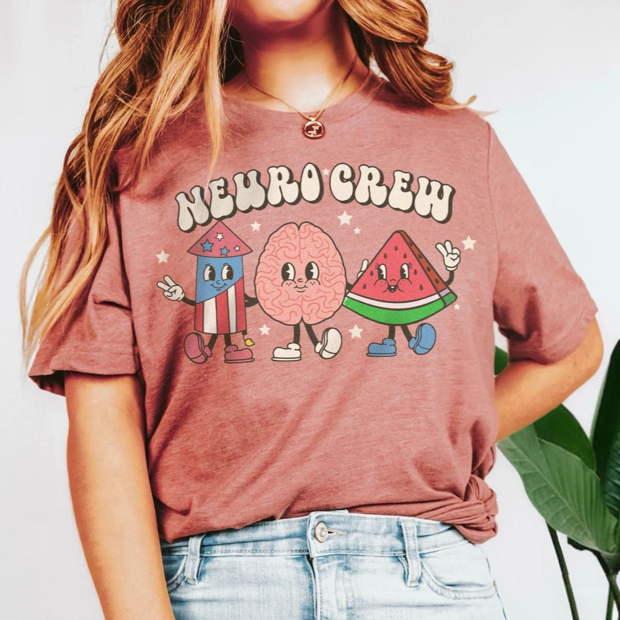 retroneurocrewjuly4thmauve Retro Neuro Crew July 4th T-Shirt - Image 3