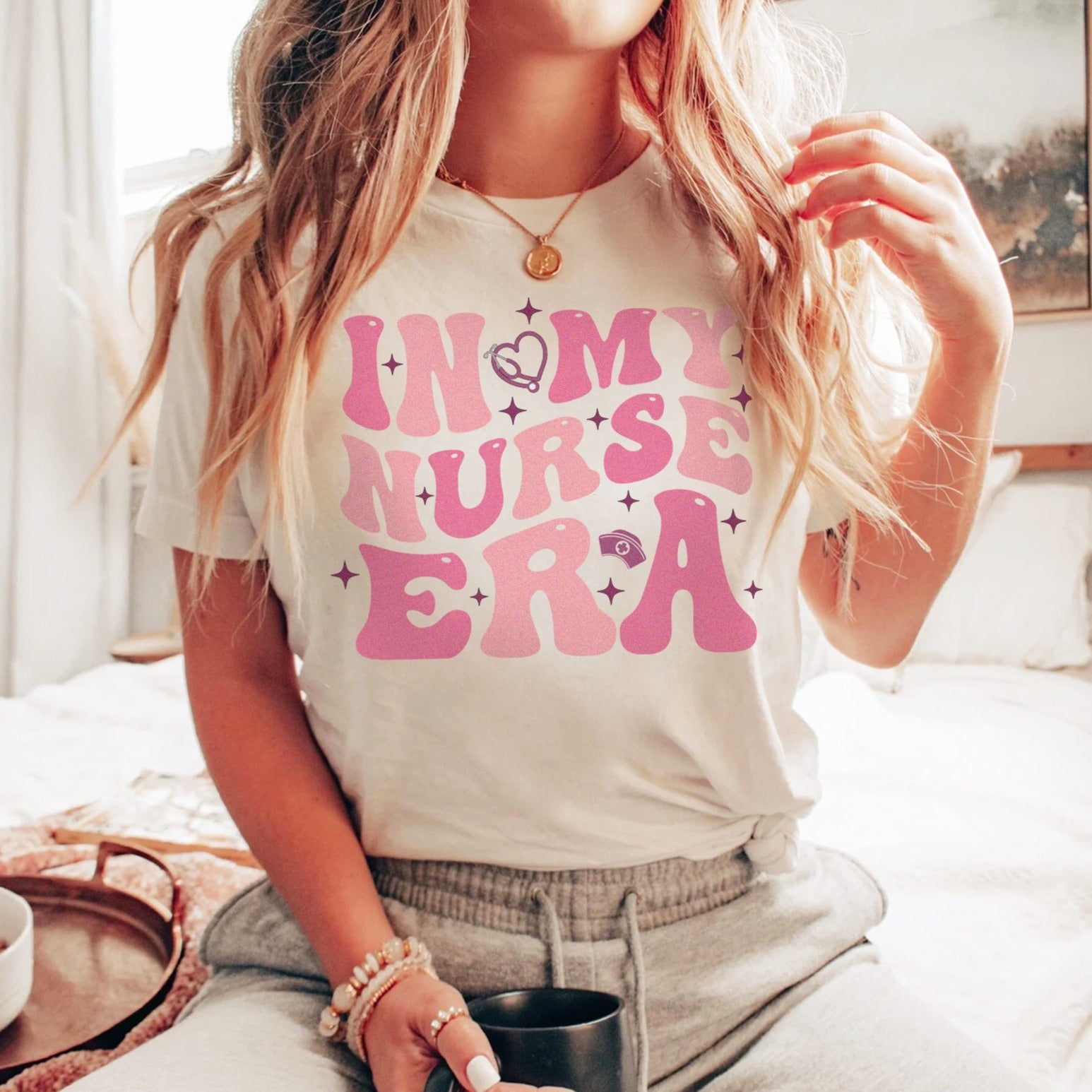 retronurseerawhite In My Nurse Era T-Shirt - Image 12