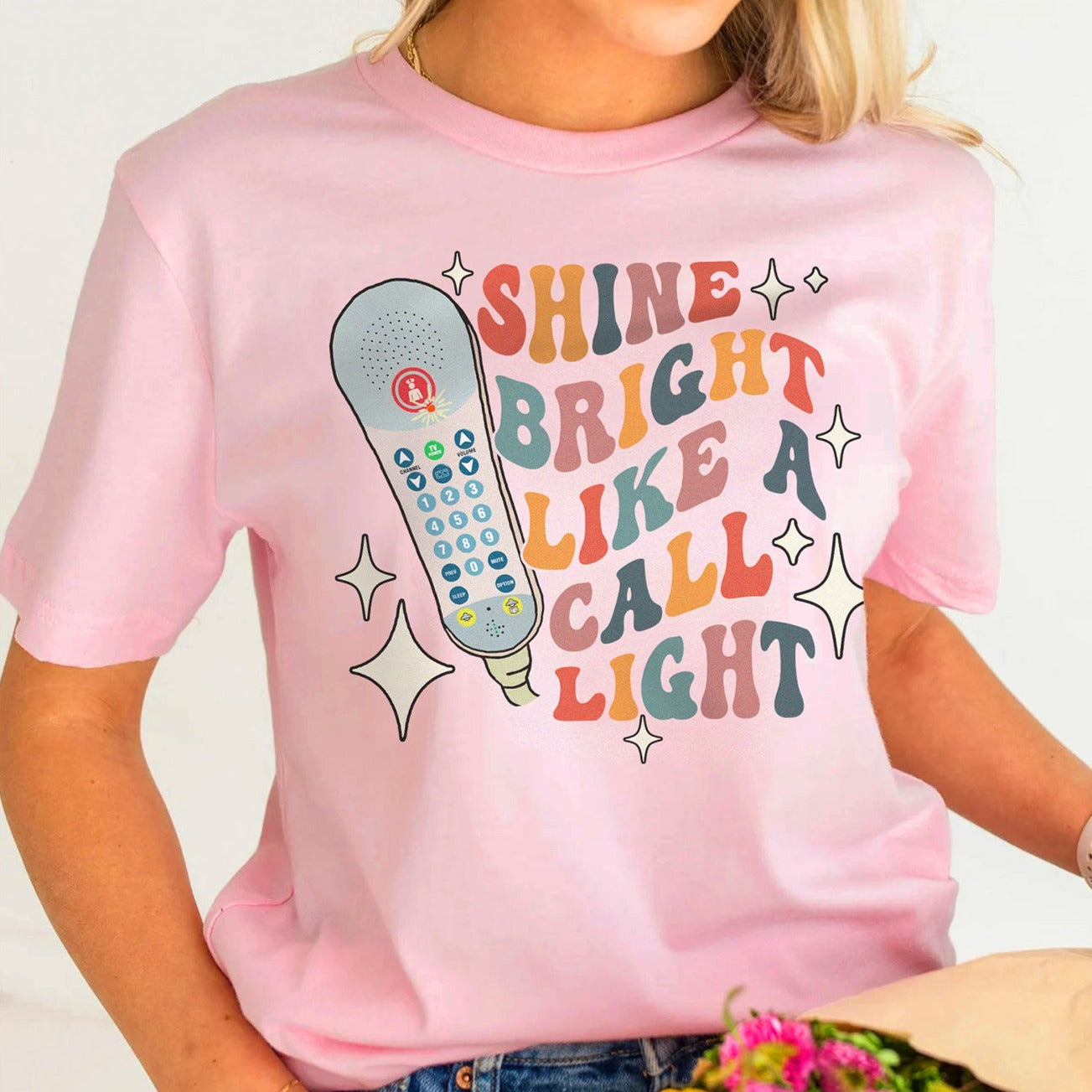 retroshinelikeacalllightcolors_5730fa2a-8817-418a-bf44-353a6e7240f8 Retro Shine Bright Like a Call Light T-Shirt - Image 12