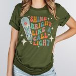 Retro Shine Bright Like a Call Light T-Shirt - Image 6