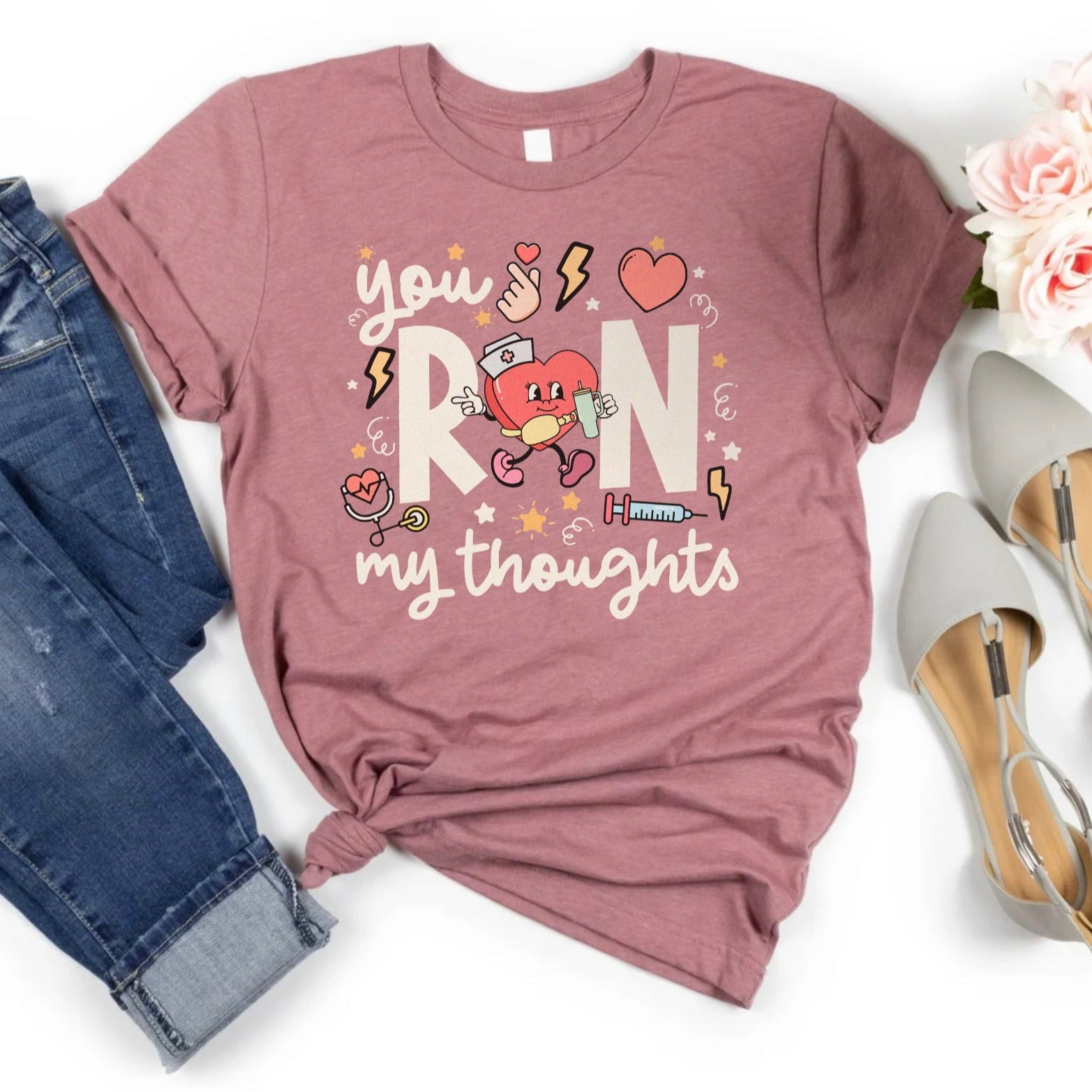 rnmythoughsmauve You RN My Thoughts T-Shirt - Image 4