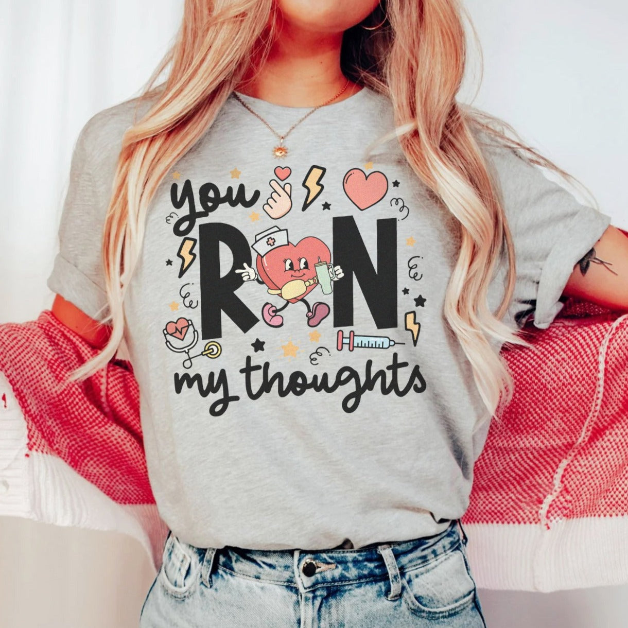 rnmythoughtsgray You RN My Thoughts T-Shirt - Image 7