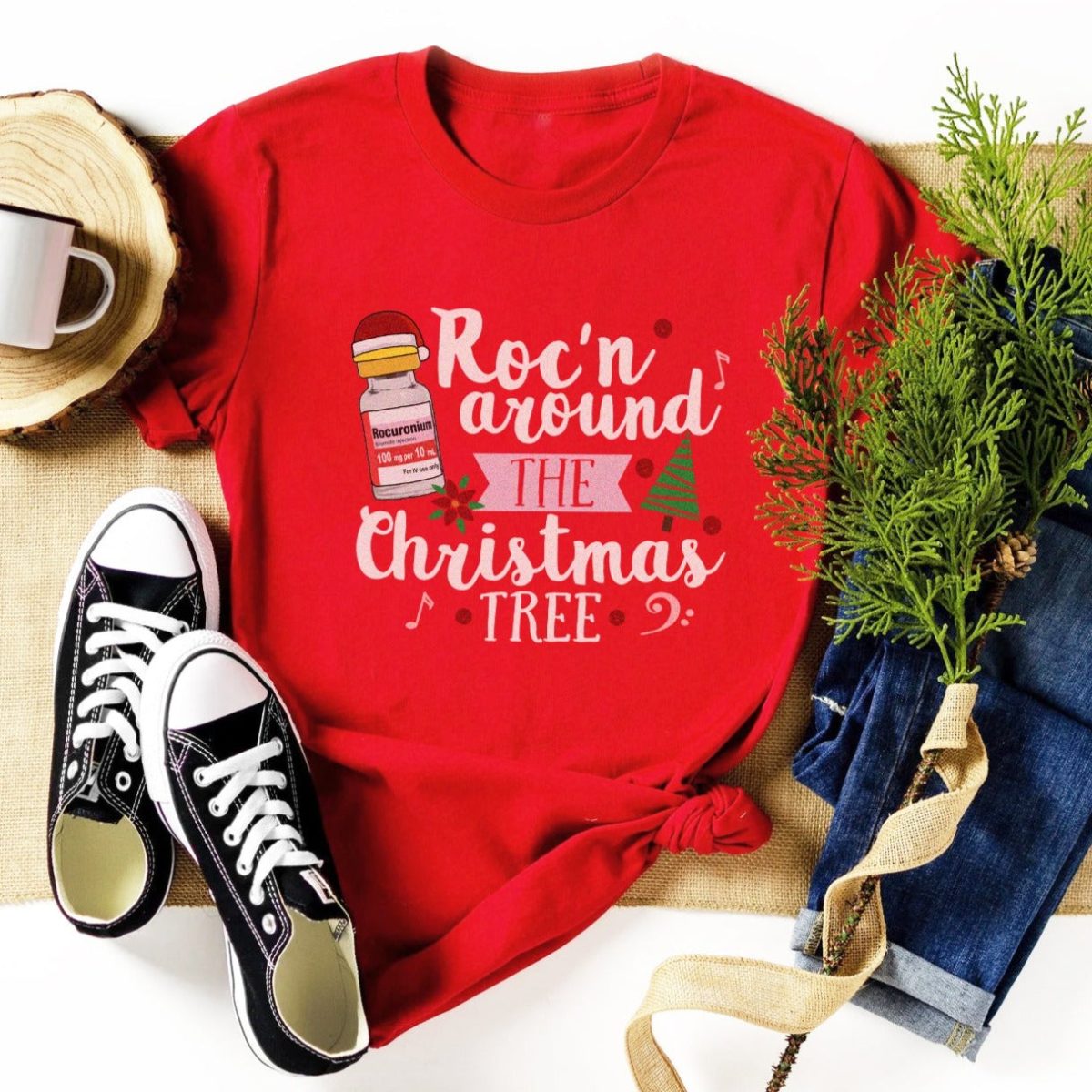 Roc'n Around the Christmas Tree T-Shirt - Image 4